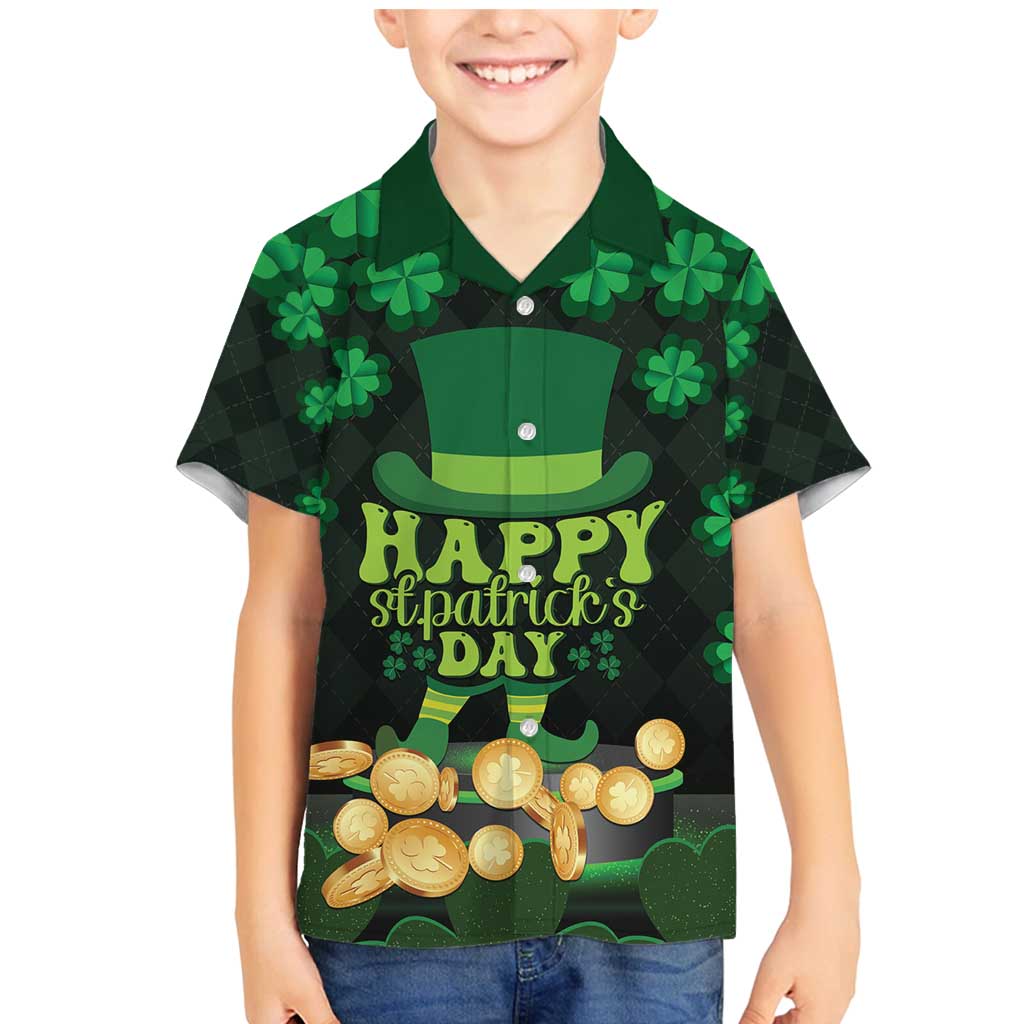 Ireland St Patrick's Day Family Matching Mermaid Dress and Hawaiian Shirt Irish Shamrocks Leprechaun - Wonder Print Shop