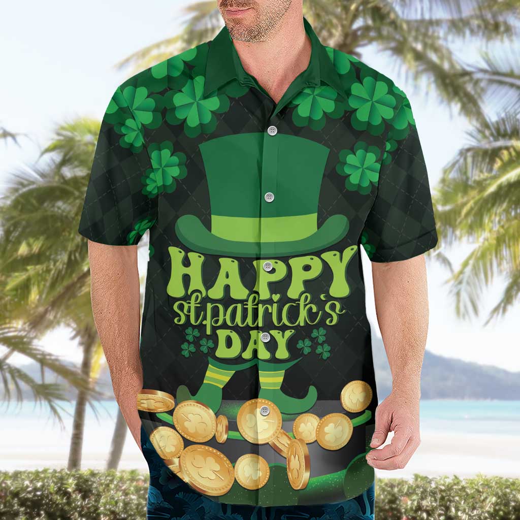 Ireland St Patrick's Day Hawaiian Shirt Irish Shamrocks Leprechaun - Wonder Print Shop