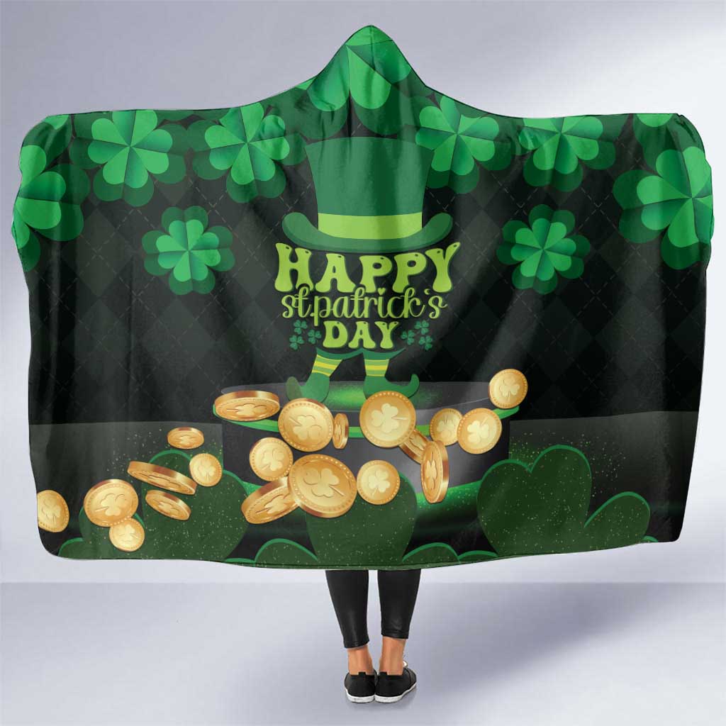 Ireland St Patrick's Day Hooded Blanket Irish Shamrocks Leprechaun - Wonder Print Shop
