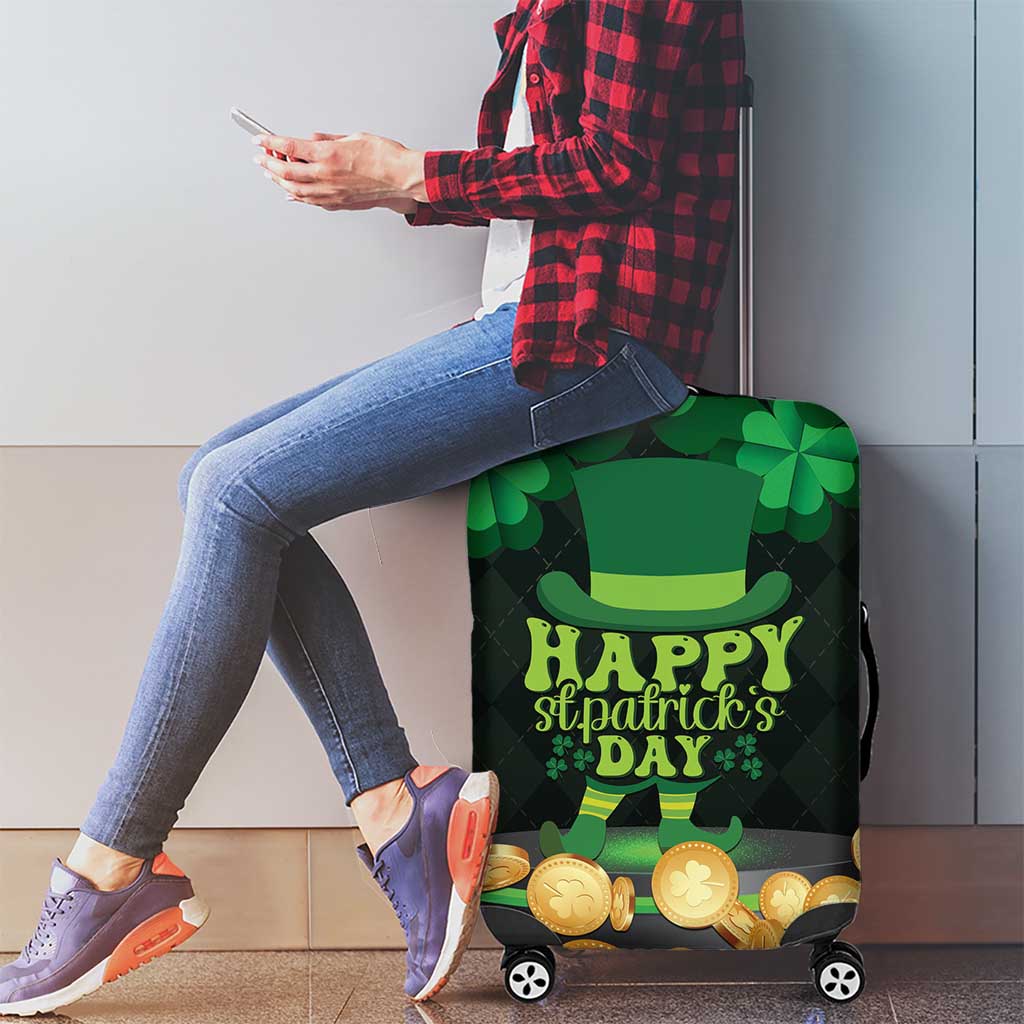 Ireland St Patrick's Day Luggage Cover Irish Shamrocks Leprechaun - Wonder Print Shop