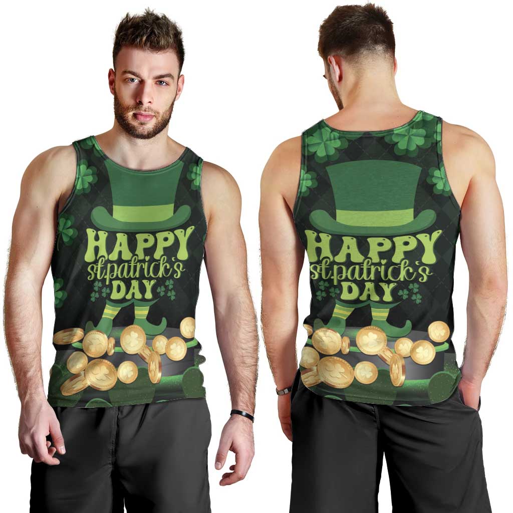 Ireland St Patrick's Day Men Tank Top Irish Shamrocks Leprechaun - Wonder Print Shop