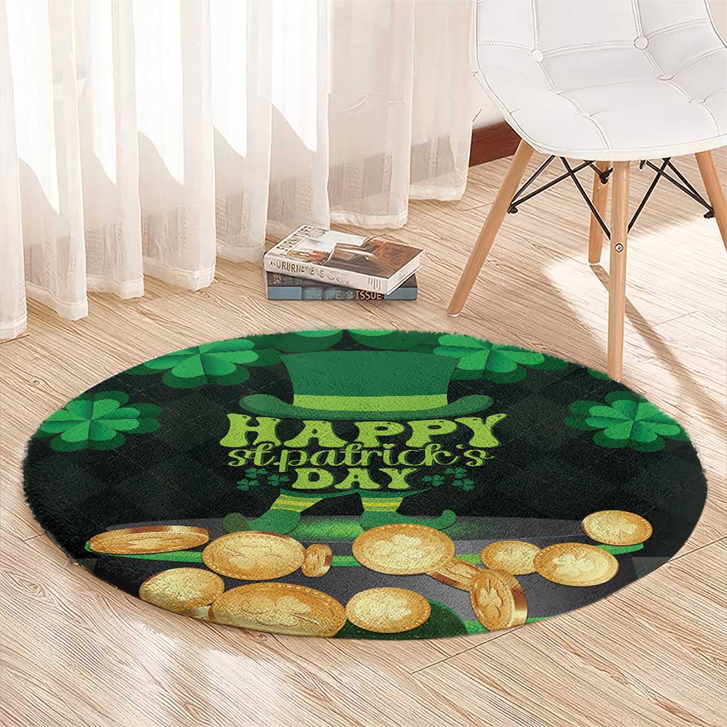 Ireland St Patrick's Day Round Carpet Irish Shamrocks Leprechaun - Wonder Print Shop