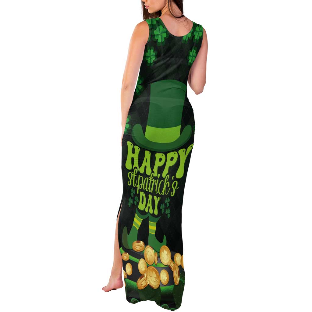 Ireland St Patrick's Day Tank Maxi Dress Irish Shamrocks Leprechaun - Wonder Print Shop