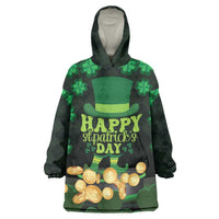 Ireland St Patrick's Day Wearable Blanket Hoodie Irish Shamrocks Leprechaun - Wonder Print Shop