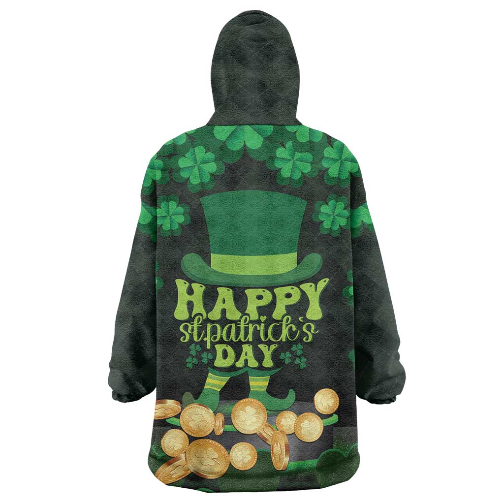 Ireland St Patrick's Day Wearable Blanket Hoodie Irish Shamrocks Leprechaun - Wonder Print Shop