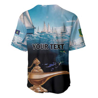 Personalised British Virgin Islands Baseball Jersey Vigilate Golden Lamps