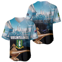 Personalised British Virgin Islands Baseball Jersey Vigilate Golden Lamps