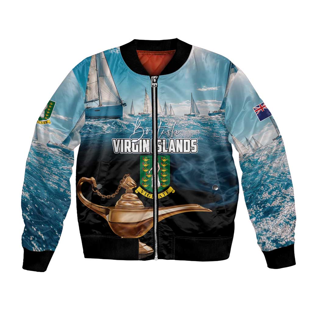 Personalised British Virgin Islands Bomber Jacket Vigilate Golden Lamps