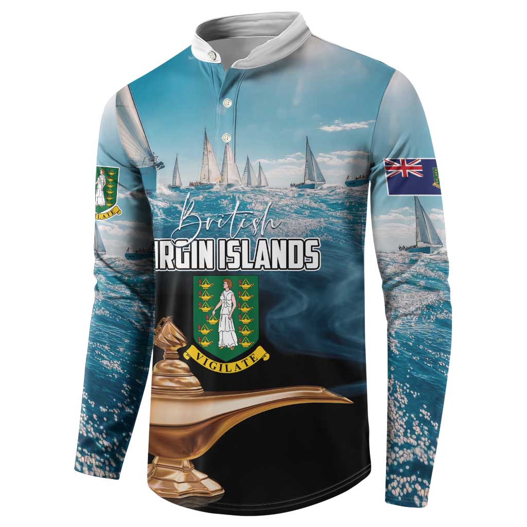 Personalised British Virgin Islands Button Sweatshirt Vigilate Golden Lamps