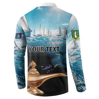 Personalised British Virgin Islands Button Sweatshirt Vigilate Golden Lamps