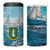 Personalised British Virgin Islands 4 in 1 Can Cooler Tumbler Vigilate Golden Lamps