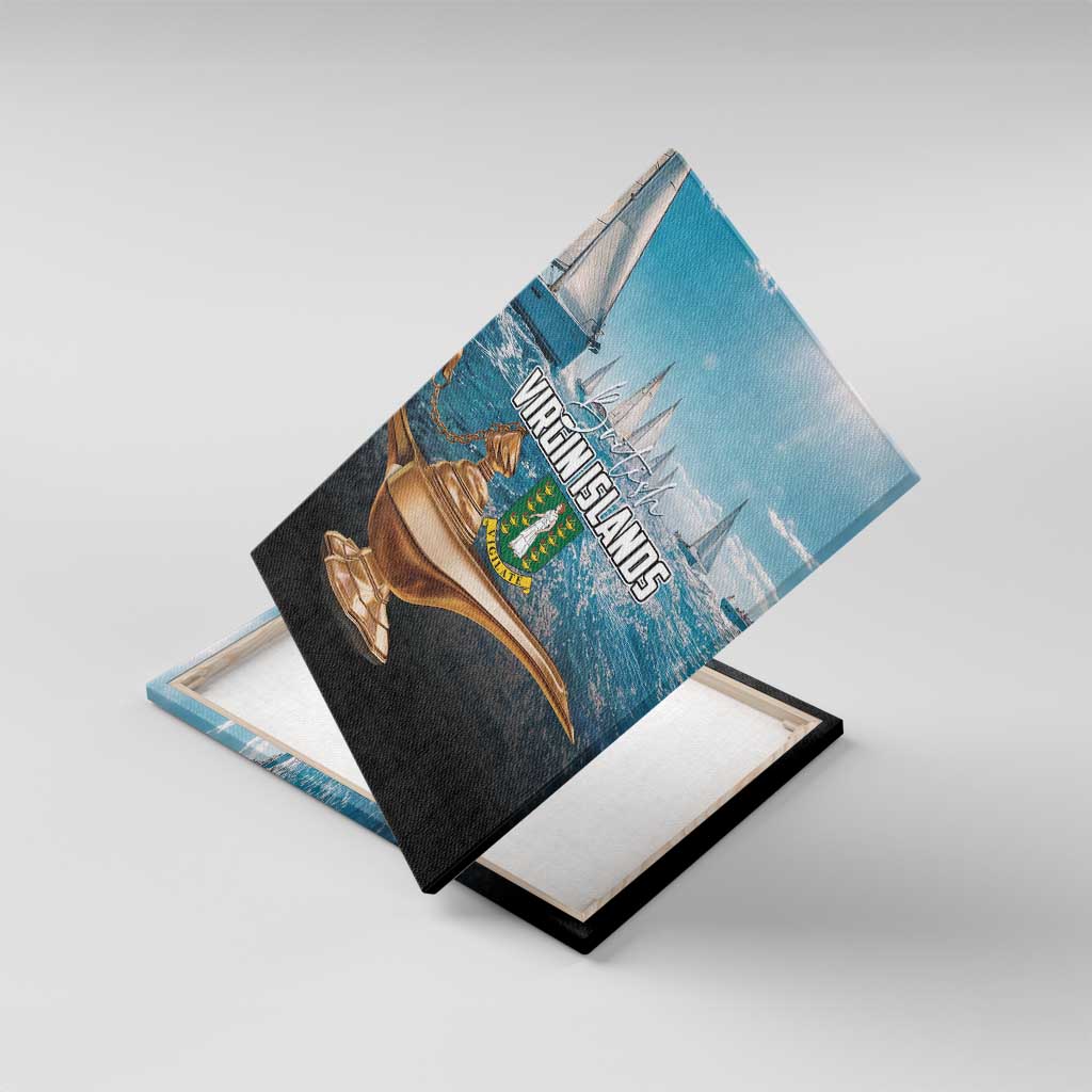 British Virgin Islands Canvas Wall Art Vigilate Golden Lamps