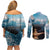 Personalised British Virgin Islands Couples Matching Off Shoulder Short Dress and Long Sleeve Button Shirt Vigilate Golden Lamps
