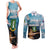 Personalised British Virgin Islands Couples Matching Tank Maxi Dress and Long Sleeve Button Shirt Vigilate Golden Lamps