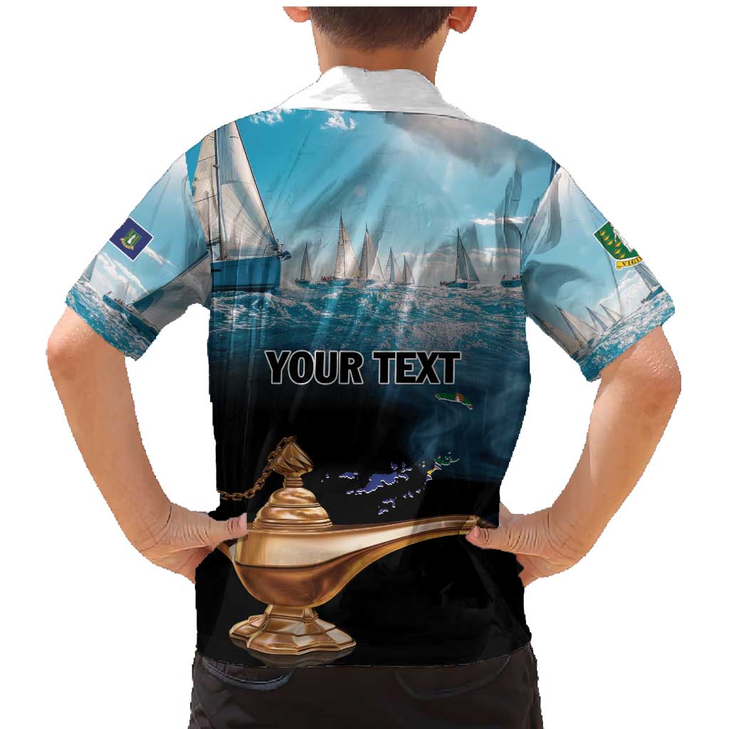 Personalised British Virgin Islands Family Matching Mermaid Dress and Hawaiian Shirt Vigilate Golden Lamps - Wonder Print Shop