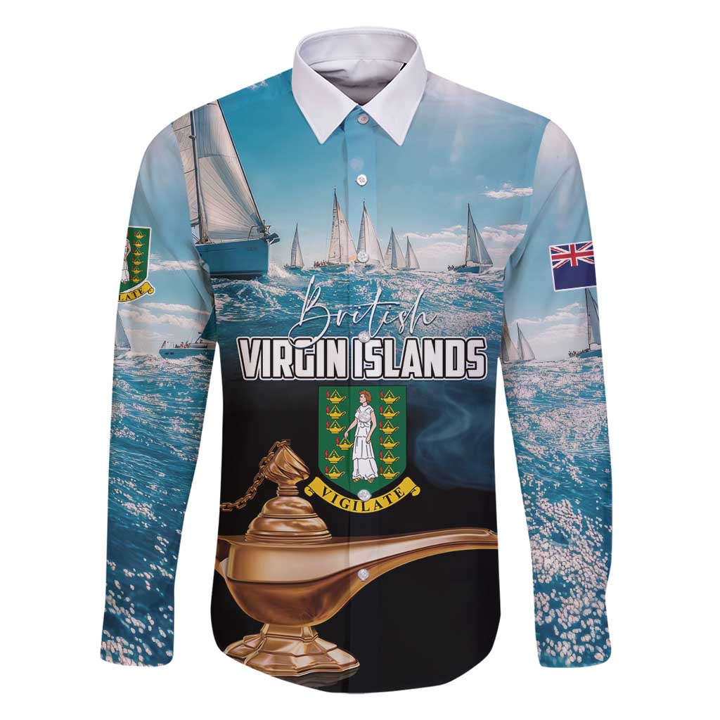 Personalised British Virgin Islands Family Matching Mermaid Dress and Hawaiian Shirt Vigilate Golden Lamps - Wonder Print Shop