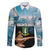 Personalised British Virgin Islands Family Matching Off The Shoulder Long Sleeve Dress and Hawaiian Shirt Vigilate Golden Lamps