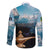 Personalised British Virgin Islands Family Matching Off The Shoulder Long Sleeve Dress and Hawaiian Shirt Vigilate Golden Lamps