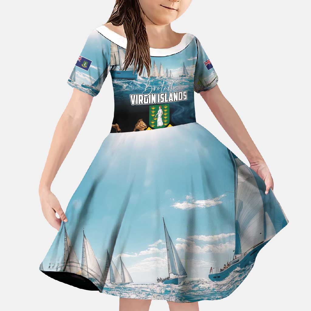 Personalised British Virgin Islands Family Matching Off Shoulder Maxi Dress and Hawaiian Shirt Vigilate Golden Lamps - Wonder Print Shop