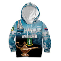 Personalised British Virgin Islands Kid Hoodie Vigilate Golden Lamps - Wonder Print Shop