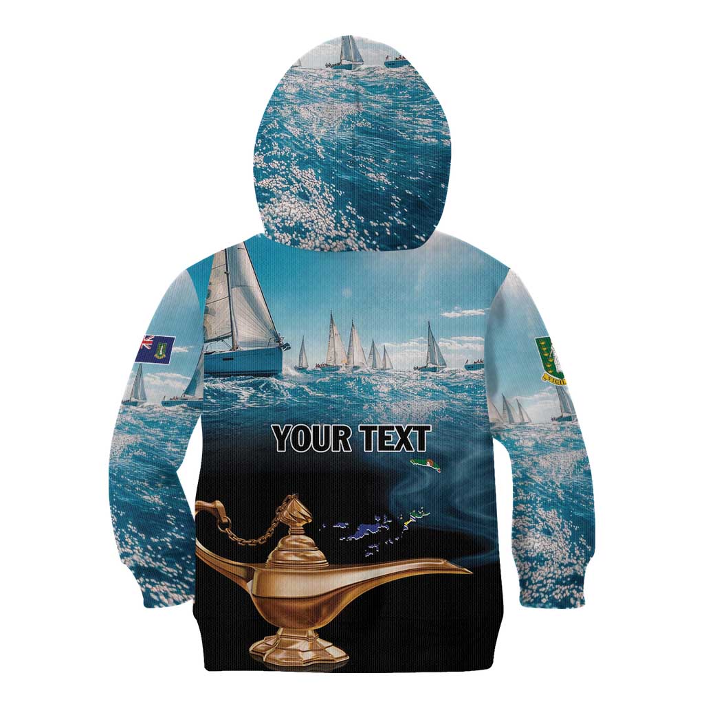 Personalised British Virgin Islands Kid Hoodie Vigilate Golden Lamps - Wonder Print Shop