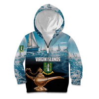 Personalised British Virgin Islands Kid Hoodie Vigilate Golden Lamps - Wonder Print Shop