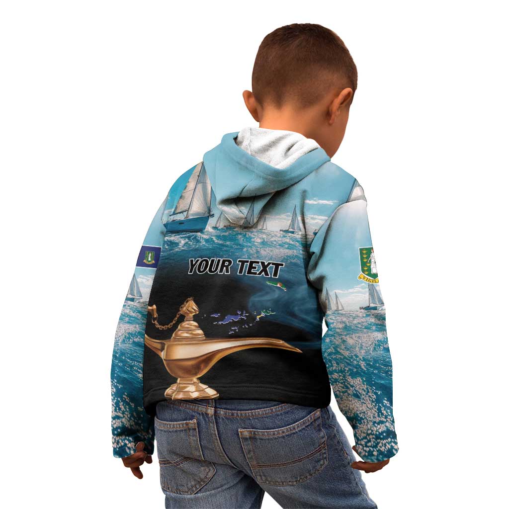 Personalised British Virgin Islands Kid Hoodie Vigilate Golden Lamps - Wonder Print Shop