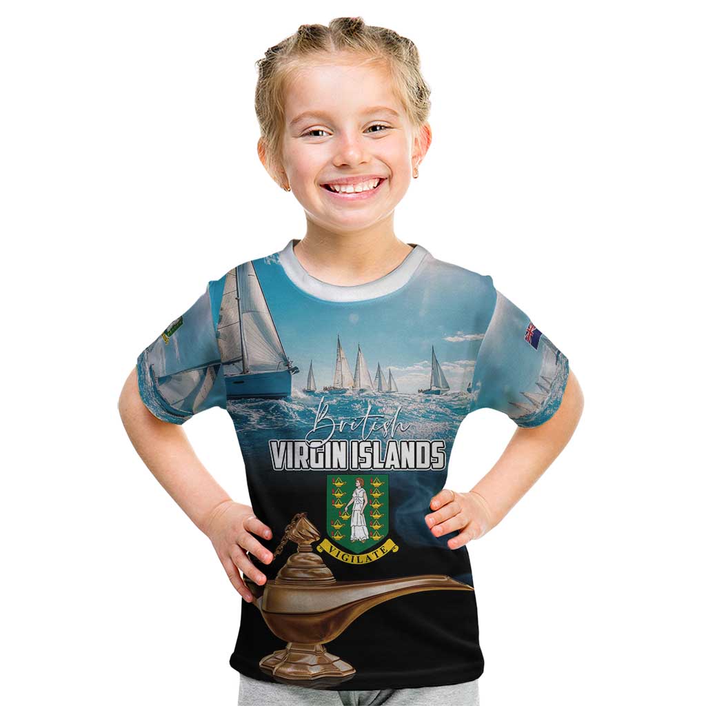 Personalised British Virgin Islands Kid T Shirt Vigilate Golden Lamps - Wonder Print Shop