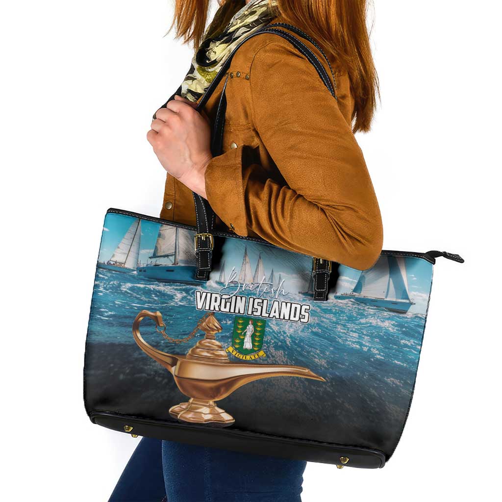 British Virgin Islands Leather Tote Bag Vigilate Golden Lamps