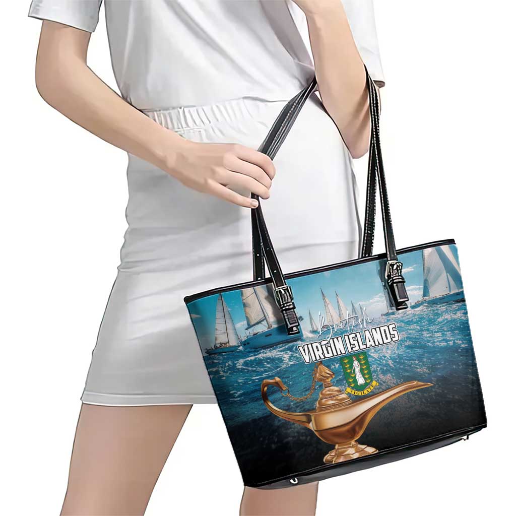 British Virgin Islands Leather Tote Bag Vigilate Golden Lamps