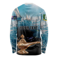 Personalised British Virgin Islands Long Sleeve Shirt Vigilate Golden Lamps - Wonder Print Shop