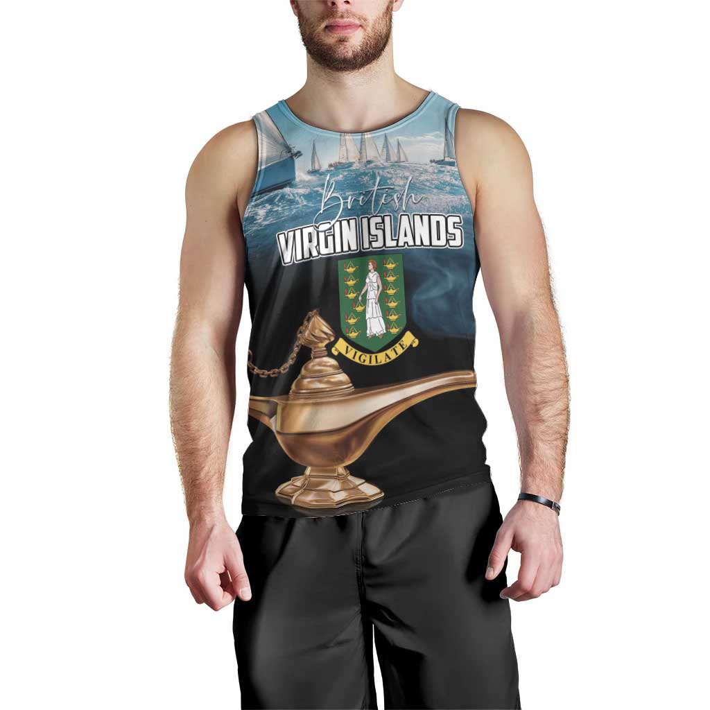 Personalised British Virgin Islands Men Tank Top Vigilate Golden Lamps - Wonder Print Shop