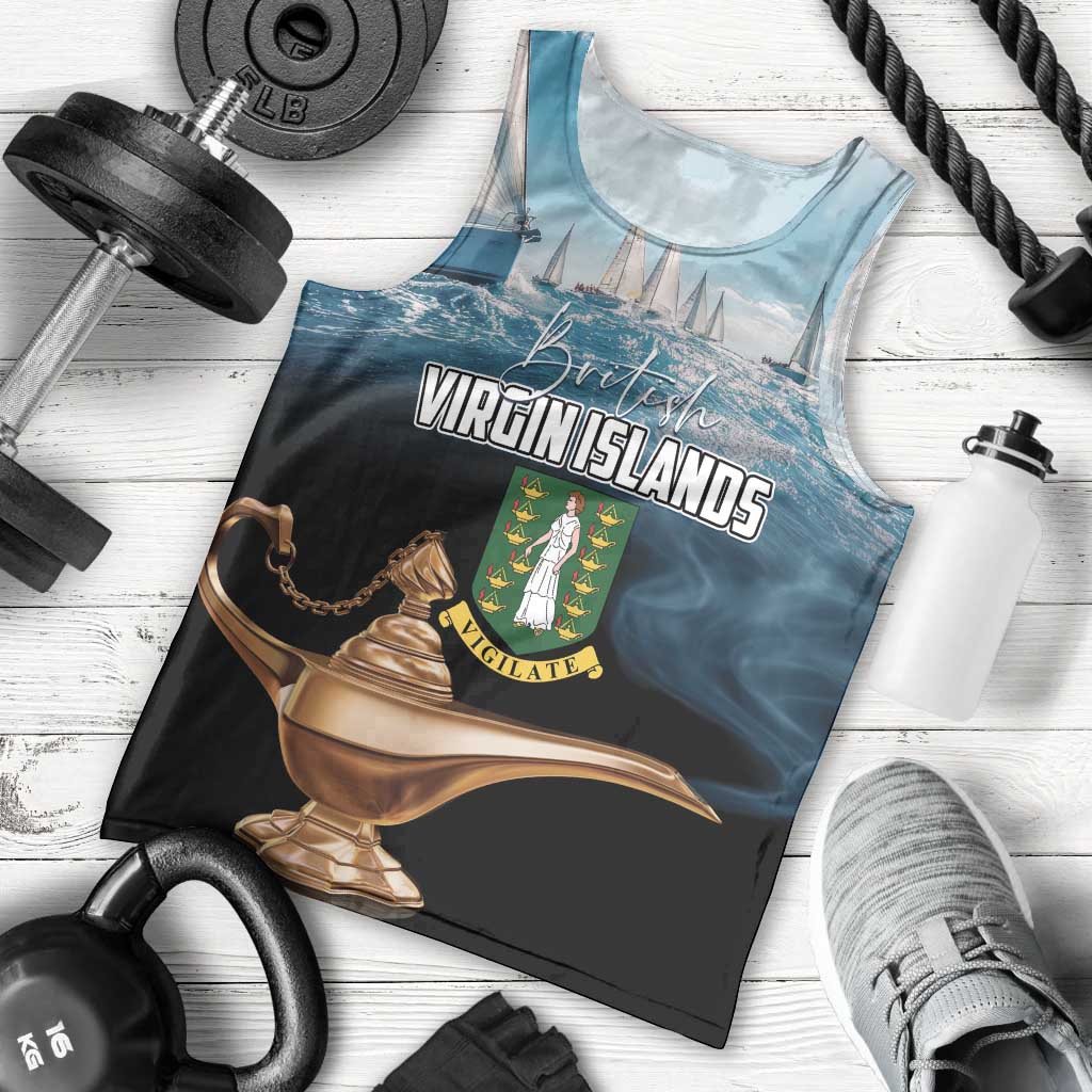 Personalised British Virgin Islands Men Tank Top Vigilate Golden Lamps - Wonder Print Shop