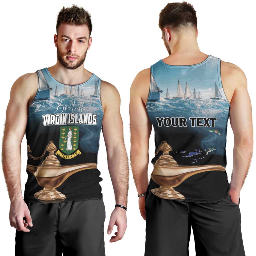 Personalised British Virgin Islands Men Tank Top Vigilate Golden Lamps - Wonder Print Shop