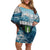 Personalised British Virgin Islands Off Shoulder Short Dress Vigilate Golden Lamps - Wonder Print Shop