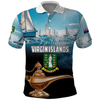 Personalised British Virgin Islands Polo Shirt Vigilate Golden Lamps - Wonder Print Shop