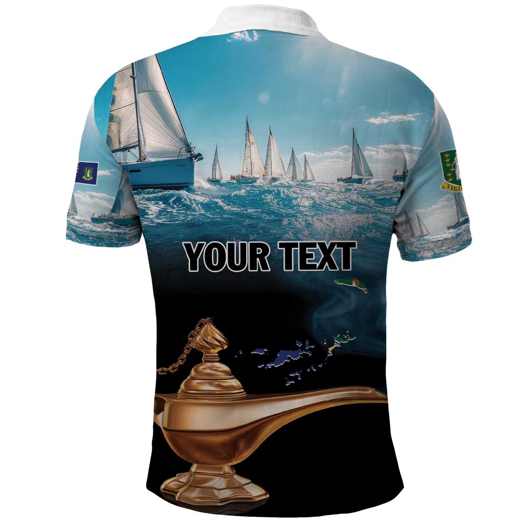 Personalised British Virgin Islands Polo Shirt Vigilate Golden Lamps - Wonder Print Shop