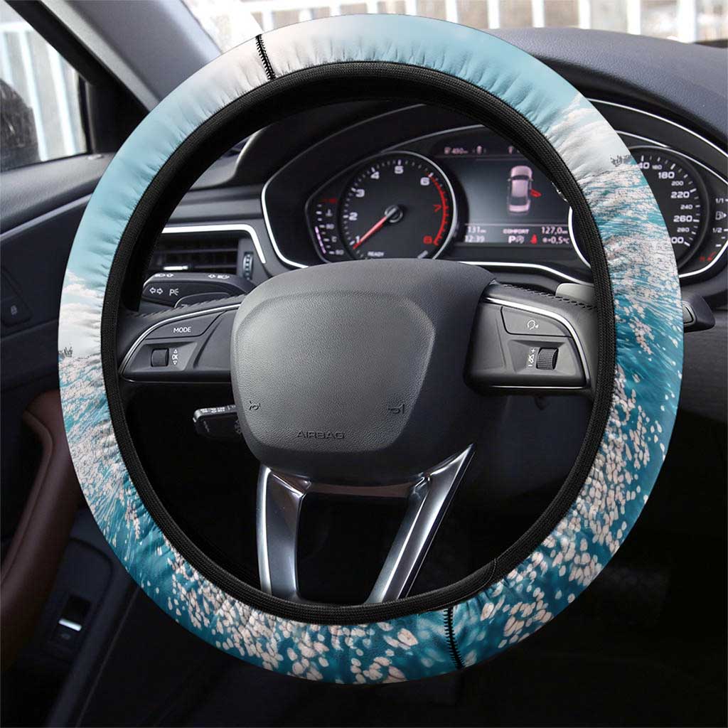 British Virgin Islands Steering Wheel Cover Vigilate Golden Lamps - Wonder Print Shop