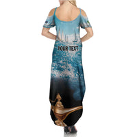 Personalised British Virgin Islands Summer Maxi Dress Vigilate Golden Lamps - Wonder Print Shop