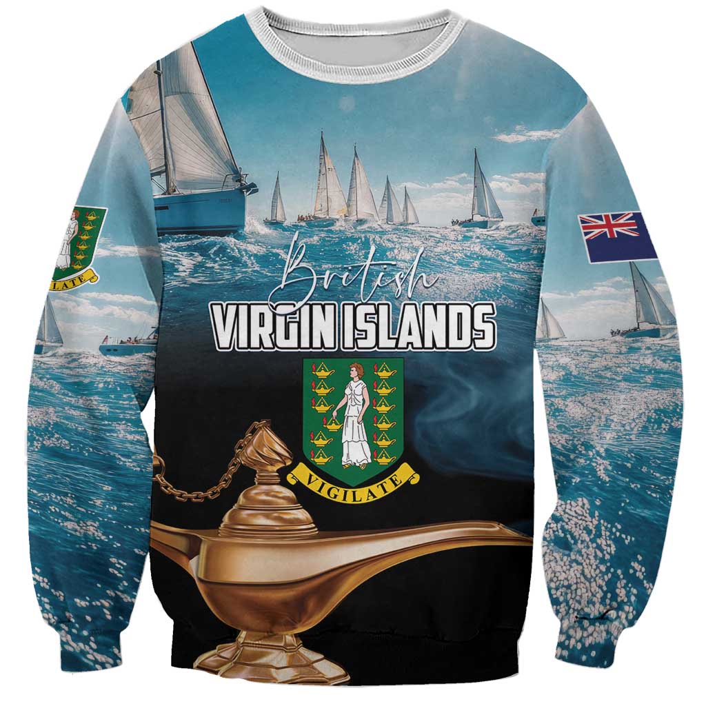 Personalised British Virgin Islands Sweatshirt Vigilate Golden Lamps - Wonder Print Shop