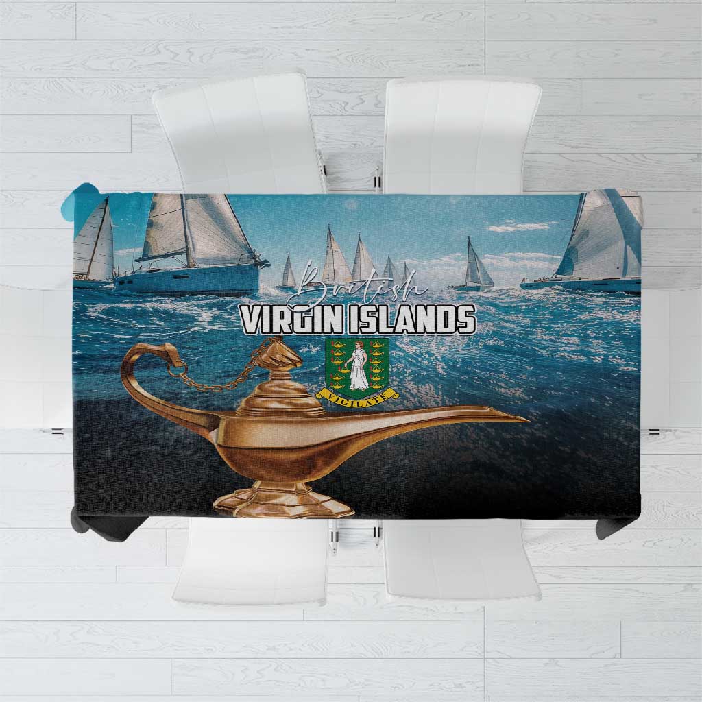 British Virgin Islands Tablecloth Vigilate Golden Lamps - Wonder Print Shop