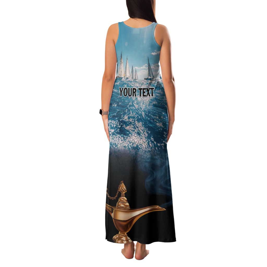 Personalised British Virgin Islands Tank Maxi Dress Vigilate Golden Lamps - Wonder Print Shop
