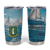 Personalised British Virgin Islands Tumbler Cup Vigilate Golden Lamps - Wonder Print Shop