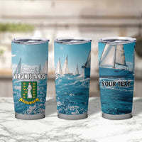 Personalised British Virgin Islands Tumbler Cup Vigilate Golden Lamps - Wonder Print Shop