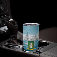 Personalised British Virgin Islands Tumbler Cup Vigilate Golden Lamps - Wonder Print Shop