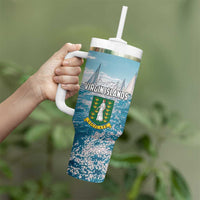 Personalised British Virgin Islands Tumbler With Handle Vigilate Golden Lamps - Wonder Print Shop