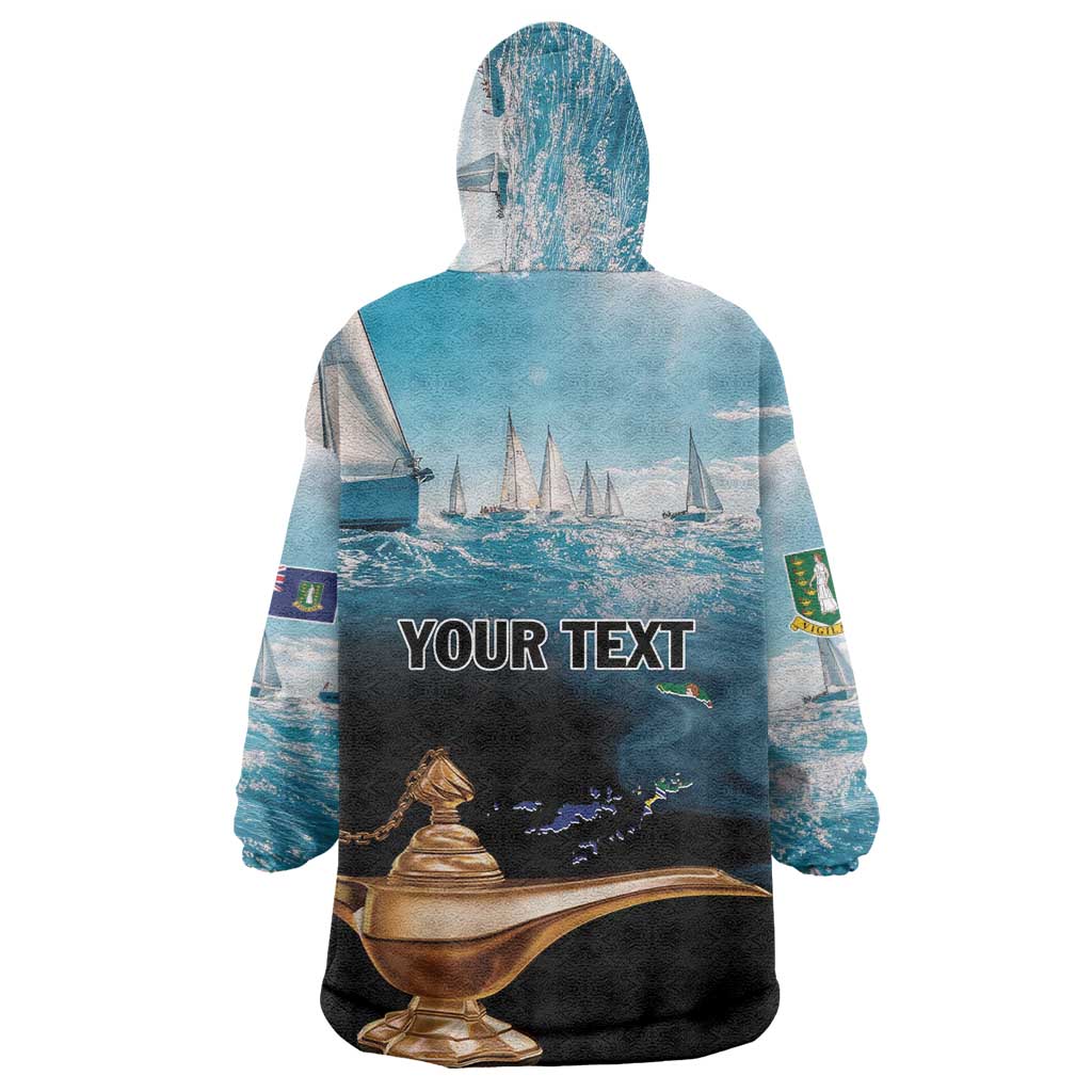 Personalised British Virgin Islands Wearable Blanket Hoodie Vigilate Golden Lamps - Wonder Print Shop