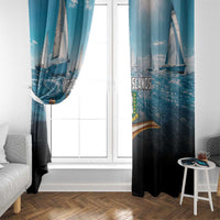 British Virgin Islands Window Curtain Vigilate Golden Lamps - Wonder Print Shop