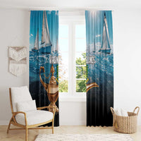 British Virgin Islands Window Curtain Vigilate Golden Lamps - Wonder Print Shop
