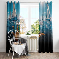 British Virgin Islands Window Curtain Vigilate Golden Lamps - Wonder Print Shop